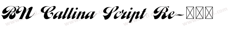 BN Callina Script Re字体转换